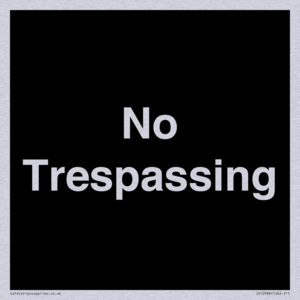 No Trespassing